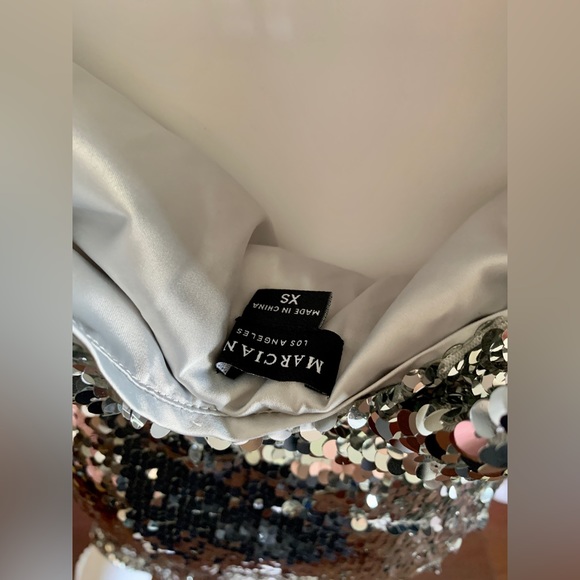 NWOT Marciano Platinum Sequin Dress - Picture 8 of 11